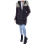 Laundry by Shelli Segal womens faux fur winter puffer coat