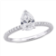 Created Forever 1 1/6ct tw pear-shape lab-grown diamond engagement ring in 14k white gold