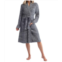 SOFTiES marshmallow rib robe in heather black