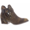 Corral ld brown fringes & harnes bootie round toe