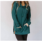 AMPERSAND AVE sideslit hoodie in teal