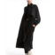 Lanston shearling trench coat in black