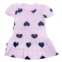 Cozii short puff sleeve heart dress in pink