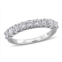 Created Forever 1ct tw lab-grown diamond semi-eternity anniversary band in 10k white gold