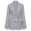 Gold Hawk mini stripe linen blazer in grey