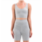 P.E. NATION camino sports bra in grey marl