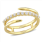 Created Forever 1/4ct tw lab-grown diamond coil ring in 18k yellow gold plated sterling silver