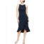 Alex & Eve womens ruffled midi midi dress