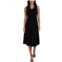 Signature By Robbie Bee womens drape-neck calf midi dress