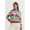 Chinti & Parker UK multicoloured stripe wool-cashmere snoopy sweater