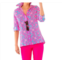 GRETCHEN SCOTT comfy cozy shirt - piazza in turq/pink