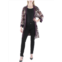 R&M Richards plus womens mesh floral duster blazer