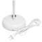 LimeLights white stick lamp with usb charging port and fabric shade, white