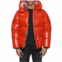 Purple Brand nylon down puffer jacket in red