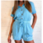 Day + moon lyle button down romper in denim