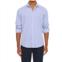 Orlebar Brown giles chainstitch shirt in ice blue,white