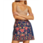 ANDREE BY UNIT floral embroidered skirt in blue