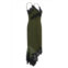 Gold Hawk womens emma bottom slip dress in sage green/black