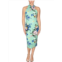 Rachel Rachel Roy womens high-neck fitted midi dress