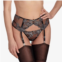 Ajour sensual garter belt in black