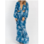 OLIVACEOUS barbados tropic cutout coverup in blue