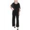 NY Collection womens drapey sequined jumpsuit