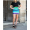 Lucky & Blessed serape sequin mini skirt in multi