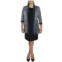 R&M Richards womens knit metallic duster blazer