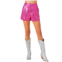 Day + moon metallic double pleat shorts in metallic pink