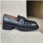 ALL BLACK banded lugg loafer in black