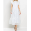 TCEC cara collared midi dress in white