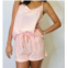 Velvet Heart blossom shorts in peach