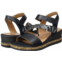 Remonte womens ankle strap sandals in black