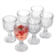 Grassi vintage embossed glass goblet clear 10.2 oz. set of 6