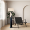 Nova of California half moon floor lamp charcoal gray room decorum lighting