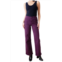 Mica denim petunia high rise wide leg jeans in plum