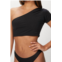 AllSisters pyramid bikini top in black