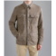 Paul & Shark aqualeather quilted suede shacket in light brown