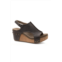 Corkys Footwear cork wedge sandal in smooth chocolate