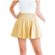 Peach Love metallic sporty skort in gold