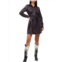 French Connection crolenda womens faux leather coated shirtdress