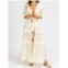 MABLE gauze ruffle duster coverup in neutral