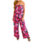 ANDREE BY UNIT life of the party floral jumpsuit in blac and pink