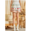 Savanna Jane young contemporary tiered embroidered skirt in white w/ multi