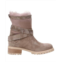 Ross & Snow emilina weatherproof shearling moto boot in blush camo