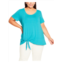 Avenue plus womens side tie scoop neck pullover top