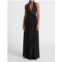 HALSTON HERITAGE tiffany gown in black