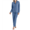 SOFTiES tatum shawl collar pj set in spring lake