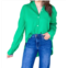 NIA gauze boyfriend shirt in green