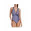 Jets amoudi plunge 1pc womens printed nylon one-piece swimsuit